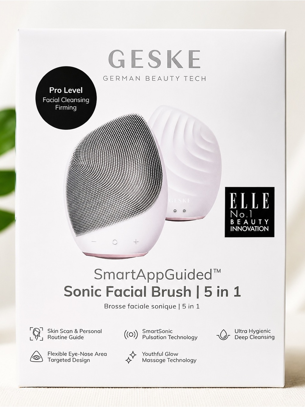 GESKE SmartAppGuided Sonic Facial Brush 5-in-1 - New in box